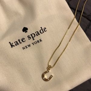 NWT Kate Spade Horseshoe Necklace 17” + 3”